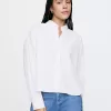 Ekologisk bomull Poplin Cropped Big Shirt