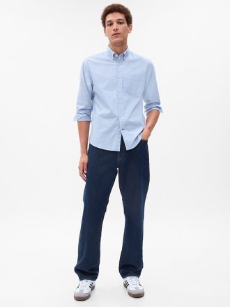 Ekologisk bomull knappfluga 90-talet Original Straight Fit Jeans