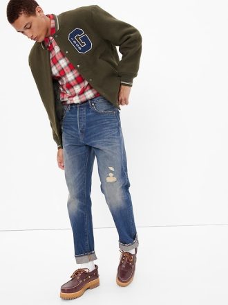 Ekologisk bomull knappfluga 90-talet Original Straight Fit Jeans
