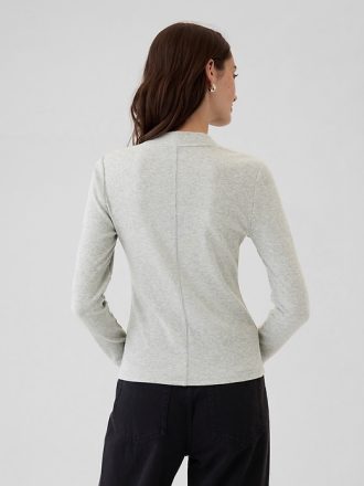 Essential Rib Mockneck T-shirt