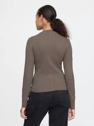 Essential Rib Mockneck T-shirt
