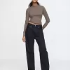 Essential Rib Mockneck T-shirt