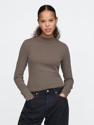 Essential Rib Mockneck T-shirt