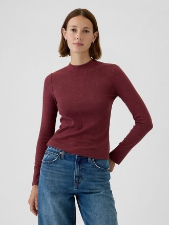 Essential Rib Mockneck T-shirt