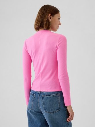 Essential Rib Mockneck T-shirt