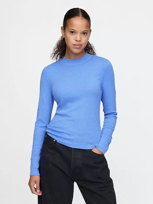 Essential Rib Mockneck T-shirt Essential Rib Mockneck T-shirt