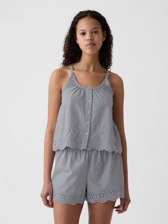 Eyelet Poplin PJ Linne