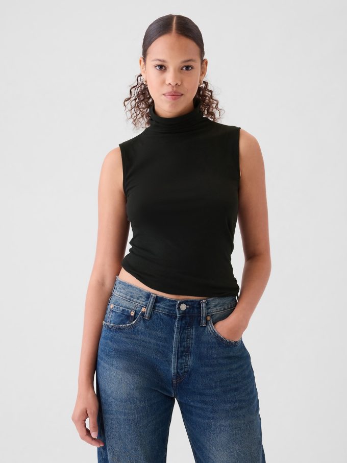 Fjäderlätt turtleneck linne