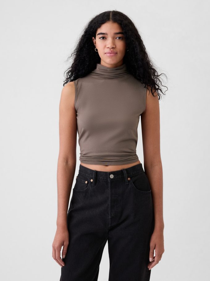 Fjäderlätt turtleneck linne