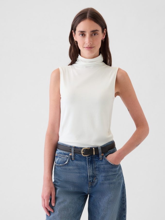 Fjäderlätt turtleneck linne