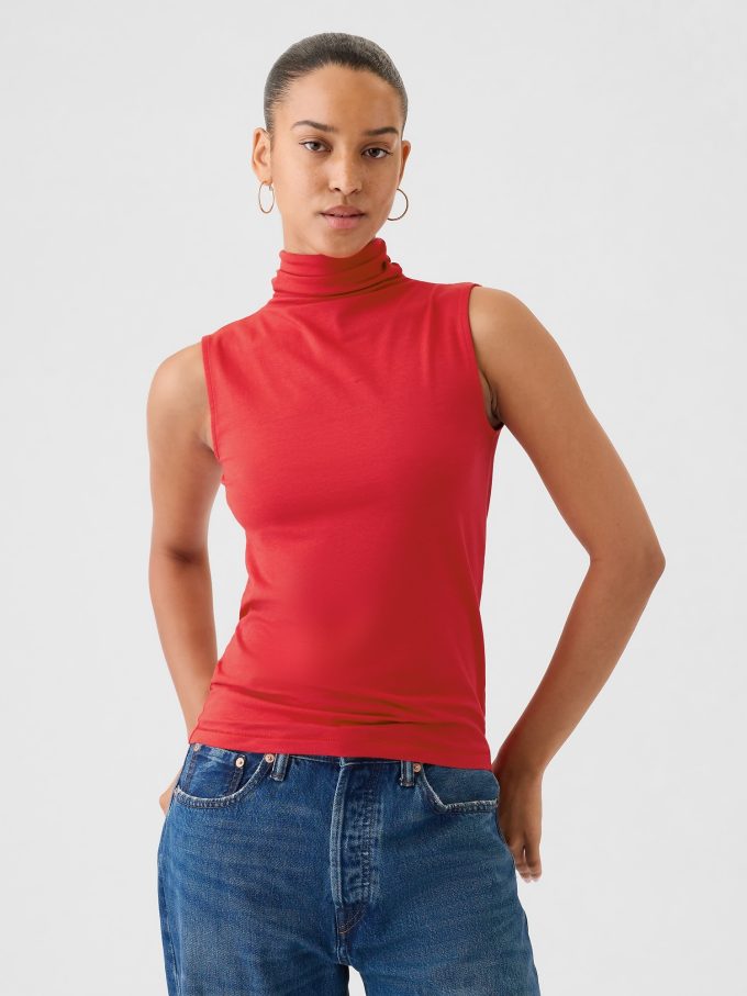 Fjäderlätt turtleneck linne