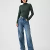 Fjäderlätt turtleneck-topp