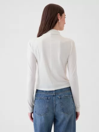 Fjäderlätt turtleneck-topp