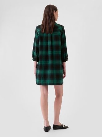 Flanell Utility miniskjortklänning