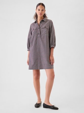Flanell Utility miniskjortklänning
