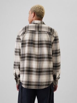 Flanellskjorta i ekologisk bomull