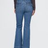 Flätade flätade jeans från 70-talet med hög höjd
