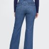 Flätade flätade jeans från 70-talet med hög höjd