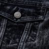 Flockad Cropped Icon jeansjacka