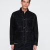 Flockad Denim Chore Jacka
