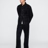 Flockad Denim Chore Jacka