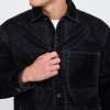Flockad Denim Chore Jacka