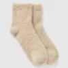 Fuzzy Quarter Crew Socks