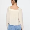 Fyrkantig halsad rosett Cropped Top