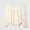 Fyrkantig halsad rosett Cropped Top