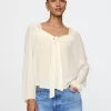 Fyrkantig halsad rosett Cropped Top