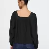 Fyrkantig halsad rosett Cropped Top