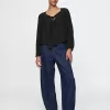 Fyrkantig halsad rosett Cropped Top