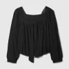 Fyrkantig halsad rosett Cropped Top