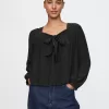 Fyrkantig halsad rosett Cropped Top