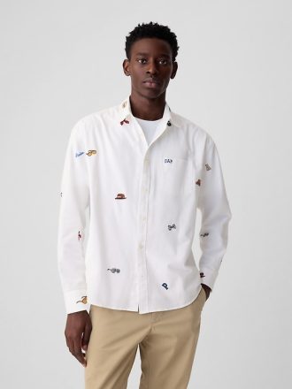 GAP × Broderad Oxfordskjorta