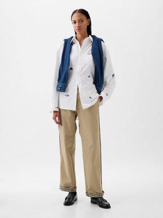 GAP × Broderad Oxfordskjorta