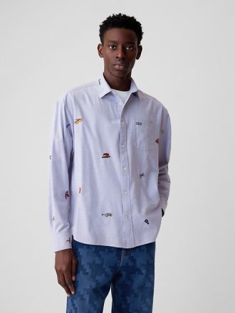 GAP × DAP Broderad Oxfordskjorta
