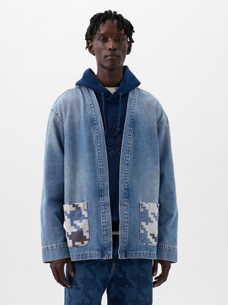 GAP × DAP Denim omlottjacka i ekologisk bomull