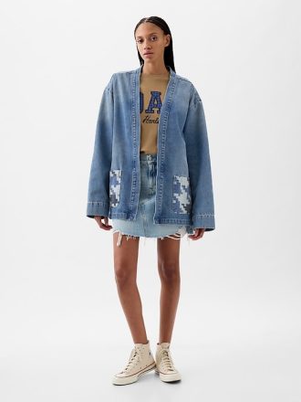 GAP × DAP Denim omlottjacka i ekologisk bomull