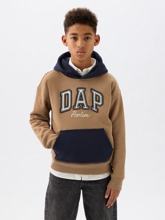 GAP × DAP Kids Vintage mjuk färgblockslogo-huvtröja