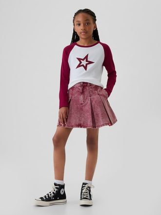 Gap × American Girl Kids plisserad jeanskjol