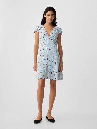 Gap × DÔEN Blommig miniklänning