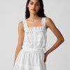 Gap × DÔEN Cropped Eyelet Linne