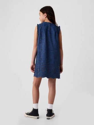 Gap × DÔEN Denimklänning för barn Eyelet