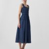 Gap × DÔEN Eyelet Denim Midiklänning