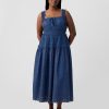 Gap × DÔEN Eyelet Denim Midiklänning