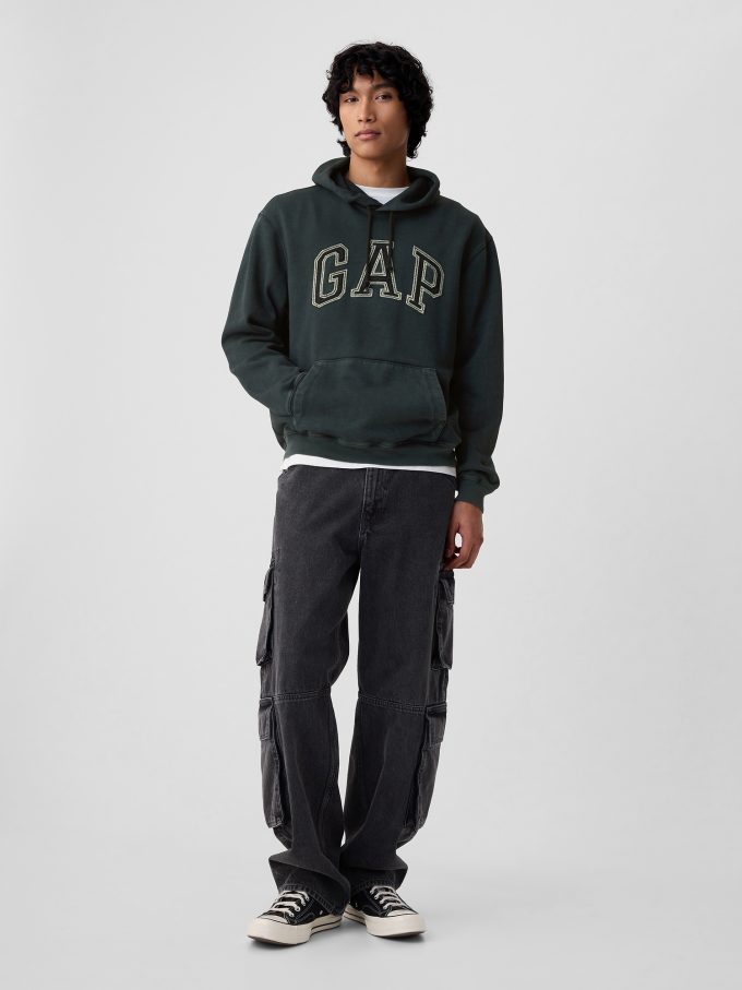 Gap Arch Logotyp Ripstop Hoodie
