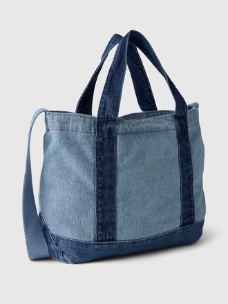 Gap-logotyp Denim-rem på mini tygväska