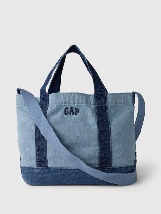 Gap-logotyp Denim-rem på mini tygväska