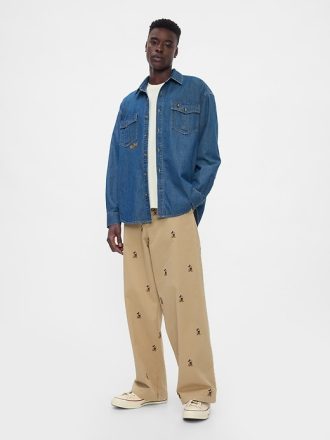Gap × Disney Broderade Baggy Khakis